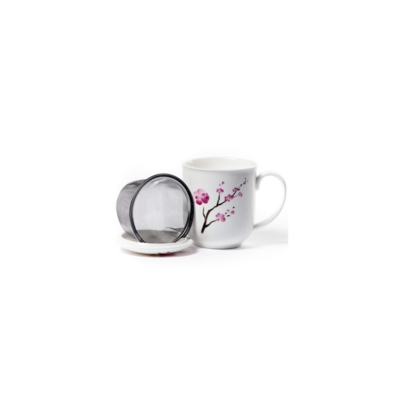 Taza con filtro 380 ml "Cerezo Japonés"
