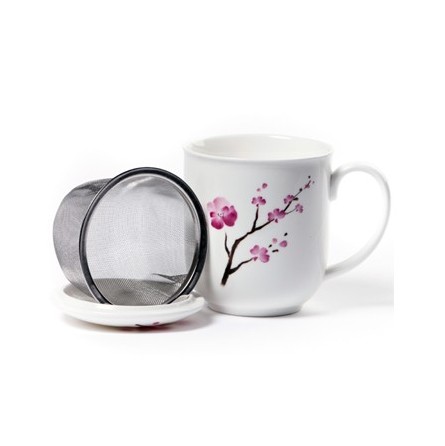 Taza con filtro 380 ml "Cerezo Japonés"
