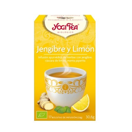 Infusión Jengibre y limón  BIO marca Yogi Tea