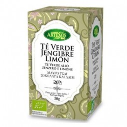 Té verde Jengibre y limón BIO marca Artemis